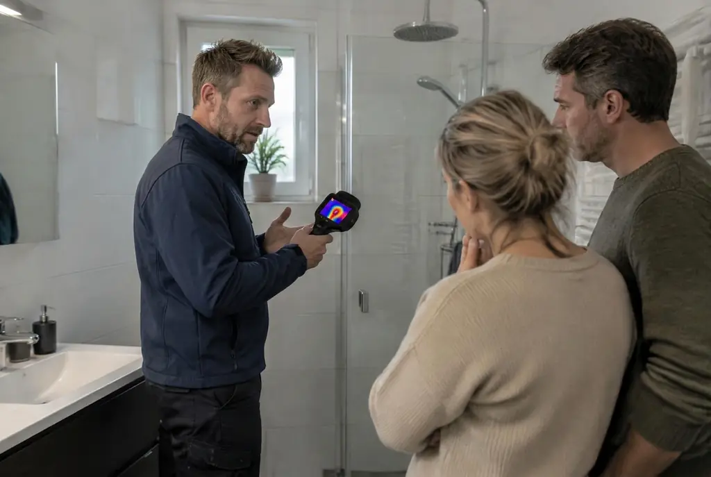 Lekdetectie Brummen – specialist legt bevindingen uit aan bewoner